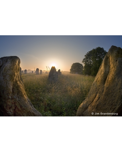 JBF108 Carnac sunrise between stones -dition limite