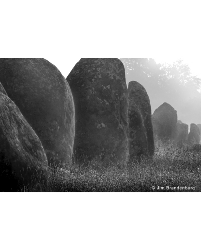 JBF111 Carnac stones stacked B&W